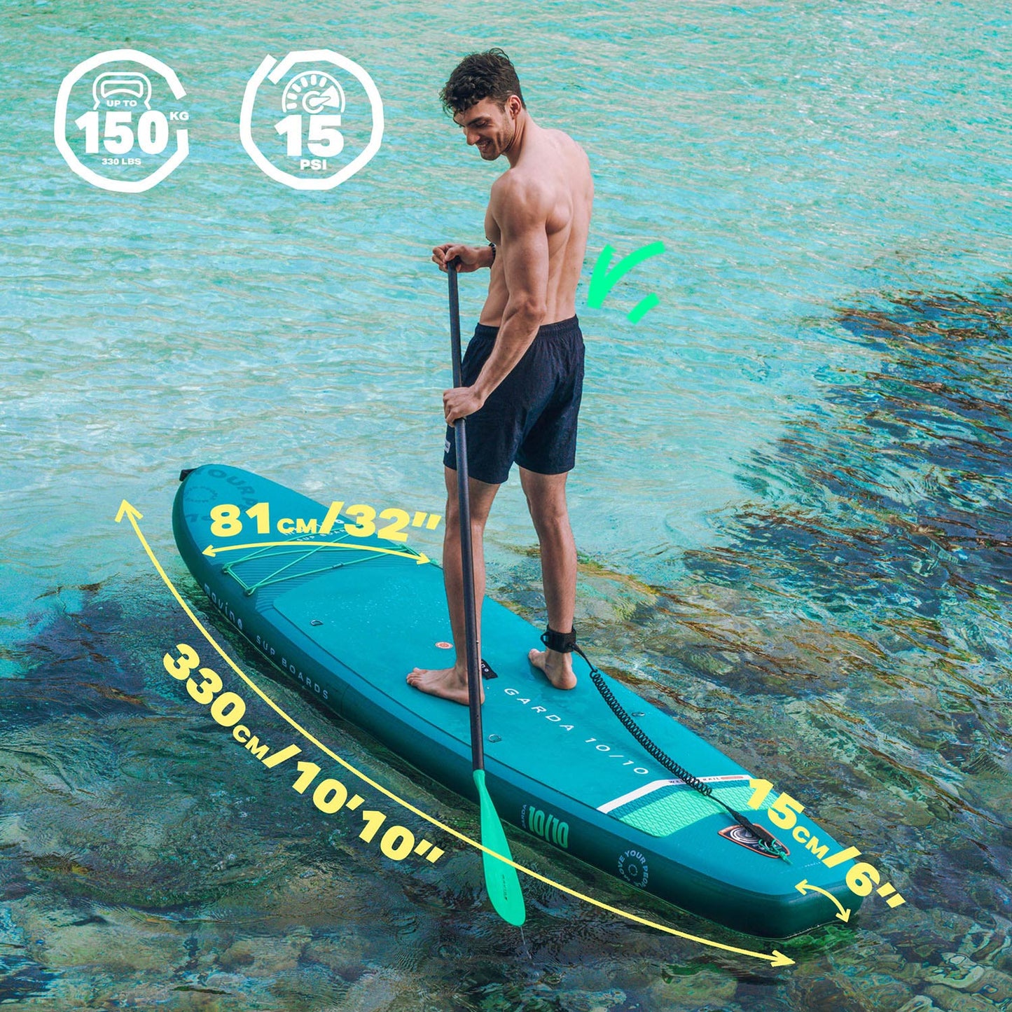 Movino GARDA Allround 10'10'' (verde acqua-menta)