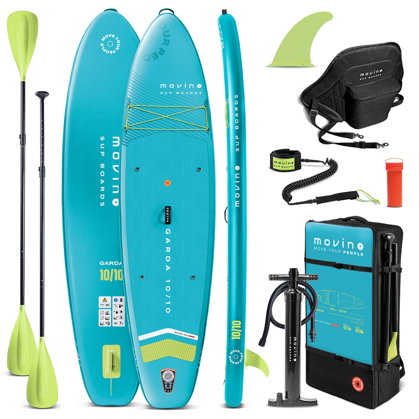 Movino GARDA Allround 10'10'' (turchese-verde lime)