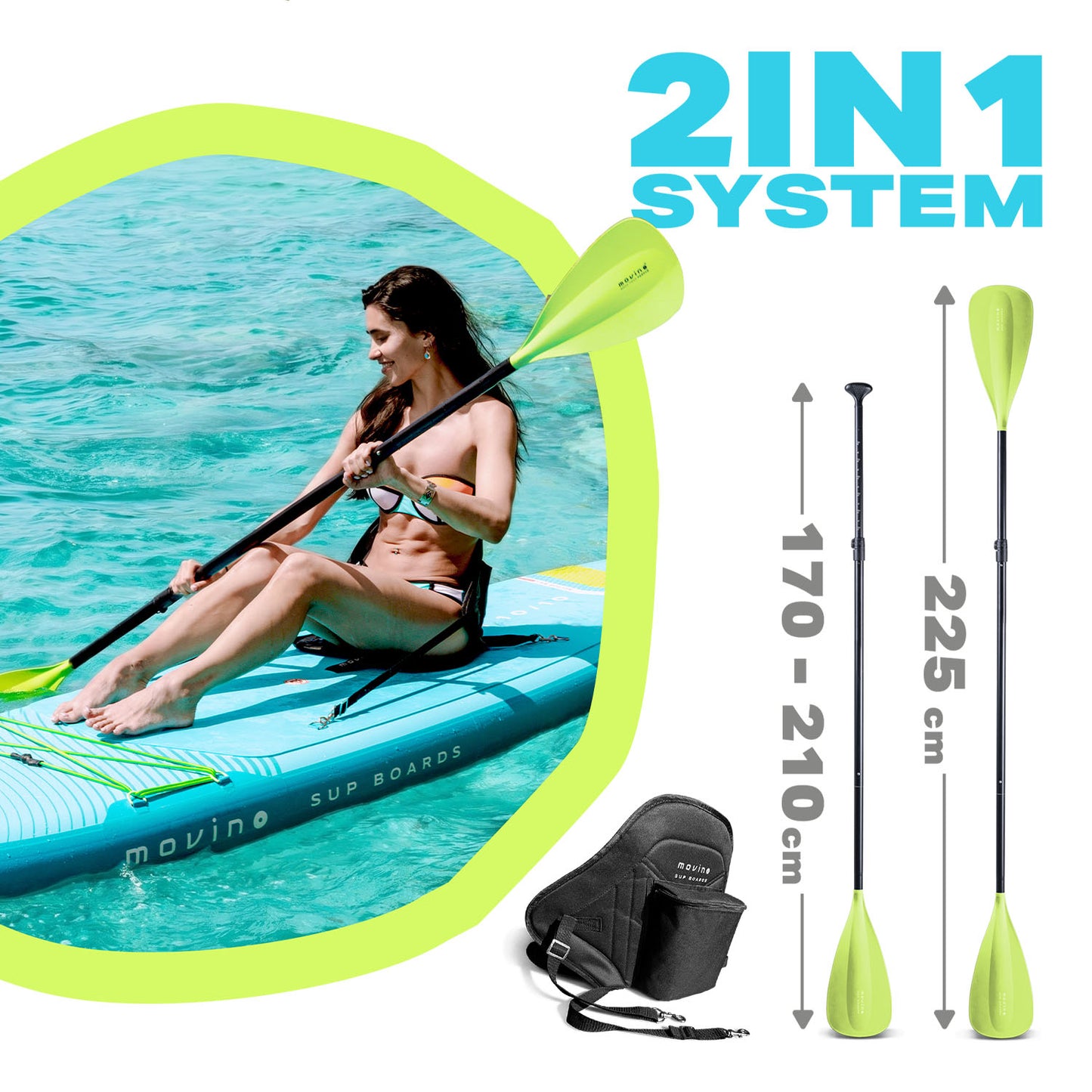 Movino GARDA Allround 10'10'' (turchese-verde lime)